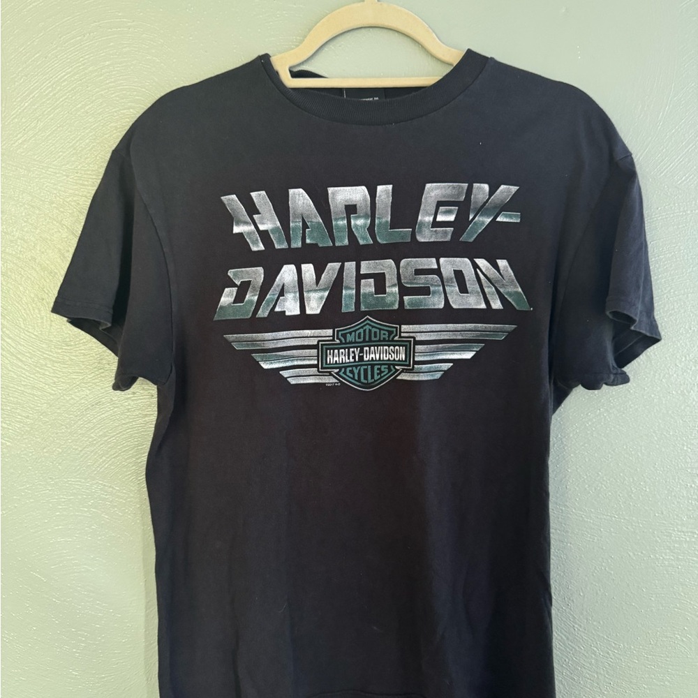 Harley-Davidson Black and Silver Tee